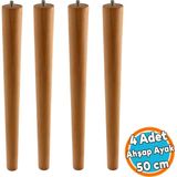 4 Adet Boyalı Ahşap Silindir Sehpa ve Masa Ayağı Ayakları Aksesuarları Modern Tasarım 50 cm - 1