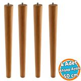 4 Adet Boyalı Ahşap Silindir Sehpa Ve Masa Ayağı Ayakları Aksesuarları Modern Tasarım 50 Cm