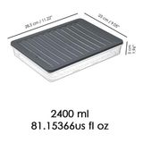 4 Adet Buzdolabı Organizeri, Buzdolabı Için Çok Amaçlı Saklama Kabı, Fresh Box, Şeffaf ve Ayarlanabilir, Gıdaları Taze Tutma Özelliği, Mutfak Düzenleyici (2400 Ml) - standart
