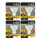 (4 Adet) Cata 9W (50W) Beyaz Işık (6500K) Dim Edilebilir Gu10 Duylu Led Spot Ampul