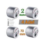 4 Adet Çatı İzolasyon Bandı 72 Mm X 2 Mt Su Sızdırmazlık Geçirmez Yalıtım Çamur Boru Sakız Tamir Bant