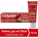 4 Adet Colgate Diş Macunu Optic White Kahve, Çay ve Tütün Kullananlar Için 75 ml