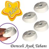 4 Adet Dereceli Ayak Tabanı Beyaz Mobilya Masa Sehpa Ayağı Bağlantı Aparatı Açılı Plastik