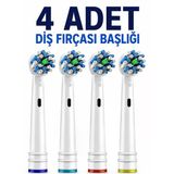 4 Adet Diş Fırçası Başlığı Kaliteli Yedek Başlık Seti Olay Tak Çıkar Tasarım