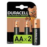 4 ADET Duracell Şarj Edilebilir 1300mAh 2'li Kalem Pil