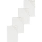 4 Adet Düz Pamuklu Tek Kişilik 80 x 200 x 30 cm Lastikli Penye Çarşaf - Beyaz - 80 x 200 cm