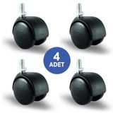 4 Adet Ec05Mkm50. Oynak Civatalı Mobilya Tekerleği Koltuk