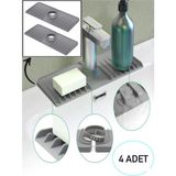 4 Adet Elastik Musluk Matı Su Tutucu Düzenleyici Kaydırmaz Taban Organizer Mutfak Banyo Lavabo