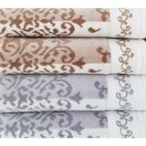4 Adet Emily El-Yüz Havlusu Kahve/gri %100 Pamuk - 50 x 90 cm - Gri - Pudra