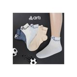 4 Adet Erkek Çocuk Football Topu Desenli Soket Çorap