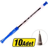 4 Adet Faber-Castell 1425 Tükenmez Kalem 0.7 Mm İğne Uçlu Mavi 10'Lu Paket