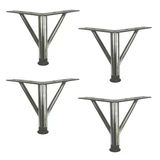 4 Adet Firkete Ayak Metal 12 cm Krom Mobilya Koltuk Ayağı