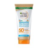 4 ADET Garnier Ambre Solaire Sensitive Advanced Çocuk Hipoalerjenik Güneş Koruyucu Süt SPF 50+ 175 ml