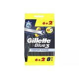 4 Adet Gillette Blue3 Comfort Slalom Kullan At Tıraş Bıçağı 6 'Lı +2'Li Hediye