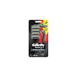 4 Adet Gillette Sensor3 Plus Black Tıraş Makinesi + 4'Lü Yedek Başlık
