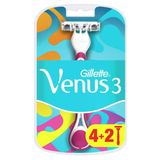 4 Adet Gillette Venus Venus 3 Renkli Kullan At Tıraş Bıçağı 1 Adet