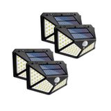 4 Adet Güneş Enerjili Solar Bahçe Duvar Lamba Aydınlatma 100 Led