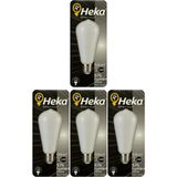 (4 Adet) Heka 6W (46W) 3000K (Sarı Işık) E27 Duylu Soft Led St64 Filament Ampul
