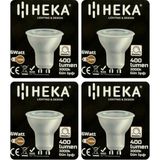 (4 Adet) Heka 6W (50W) 3000K (Sarı Işık) Gu10 Duylu Dim Edilebilir Led Spot Ampul