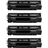 4 Adet Hp Laserjet Pro M1132 Mfp Yazıcı Uyumlu CE285A Muadil Toner - Siyah