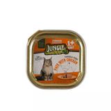 4 ADET Jungle Tavuklu Yaş Mama Kısır Kedi 100 Gr