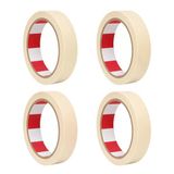 (4 Adet) Kağıt Bant Boya Maskeleme Bandı 24 Mm X 25 Metre Hobi Boya Badana Kestirme İçin Kağıt Bant