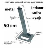 4 Adet Katlanır Metal 50 Cm Sofra Ayağı Masa Ayağı Yer Sofrası Ayağı