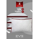 4 Adet Klimax Bordo Serisi Kılıflı Fermuarlı Klimali Antialerjik Silikon Nano Elyaf Yastık 50x70cm - 50 x 70 cm - Beyaz