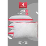 4 Adet Klimax Pembe Serisi Kılıflı Fermuarlı Klimali Antialerjik Silikon Nano Elyaf Yastık 50x70cm - 50 x 70 cm - Beyaz