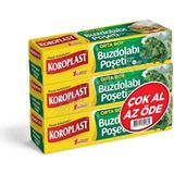 4 Adet Koroplast 3'lü Çok Al Az Öde Buzdolabı Poşeti Orta 30'lu