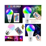 4 Adet Kumandalı, 20 Farklı Işık Renkli, Çakar Modlu Akıllı LED Ampul, Çok Kaliteli Rgb E-27 Ampul - Beyaz - 1 - 10 W