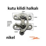4 Adet Kutu Kilidi Halkalı Büyük Boy Nikel Sandık Kilidi Hobi Kil