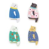 4 adet Lavabo Kedi Bulaşık Sünger Scrubber, Bulaşık Yıkama Bezi Scrubber