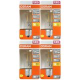 (4 Adet) Ledvance 7,5W Sarı Işık (2700K) E27 Duylu (Kalın Duy) Filament Led Ampul