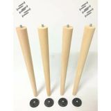 4 Adet Lüks 55 Cm Ahşap Ham Masa Sehpa Ayağı Çap: 4,2 Cm Hobi Dıy