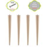 4 Adet Lüks 70 Cm Ahşap Ham Masa Ayağı Çap: 5.5 Cm Hobi Dıy