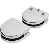 4 Adet Lüks Cam Tutucu (Etejer Tırnağı) 6-8 mm (8-2119-4) - Krom