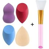 4 Adet Makyaj Süngeri & 1 Adet Maske Spatulası (YIKANABİLİR)