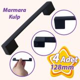 4 Adet Marmara Kulp 128 Mm Siyah Mutfak Kulpu Cekmece Dolap Kapak Kulbu Metal Mobilya Dolabi Kulplari
