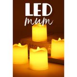 4 Adet Mat Beyaz Mini LED Mum Seti Pilli Dumansız Alevli Ledli Dekoratif Yapay Mum Dekor Işığı - Renk