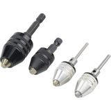 4 Adet Matkap Aynası Hızlı Değişim Adaptörü Mini 3 Çeneli Matkap Aynası Tornavida Adaptörü Elektrikli Matkap Dönüşüm Ayna Seti (Yurt Dışından) - Siyah