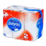 4 Adet Mavi Beyaz Kağıt Havlu 6'Lı