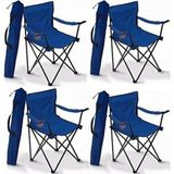 4 Adet Mavi Rejisör Kamp Sandalyesi Piknik Sandalyesi Katlanır Sandalye Taşıma Çantalı - 6456 Ecorce Tube Marron - Polyester