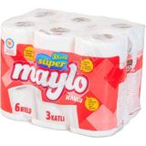 4 Adet Maylo Kağıt Havlu 3 Katlı 6'lı