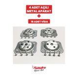 4 Adet Metal Sehpa Ve Ahşap Ayak Bağlantı Aparatı Açılı Ayak Aparatı Zigon Sehpa Masa Koltuk Puf