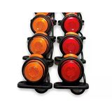 4 Adet Neon Ledli Takoz Lamba 12-24 Volt Sarı-Kırmızı