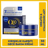 4 Adet Nivea Q10 Power Kırışıklık Karşıtı Ve Yenileyici Gece Yüz Kremi 50 Ml