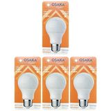 (4 Adet) Osaka 10W (75W) Beyaz Işık (6500K) E27 Duylu (Kalın Duy) Led Ampul