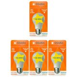(4 Adet) Osaka 12Volt 10W (75W) Beyaz Işık (6500K) E27 Duylu (Kalın Duy) Led Ampul