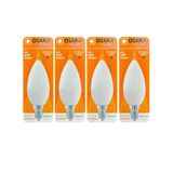(4 Adet) Osaka 6W (50W) Günışığı (4000K) E14 Duylu (İnce Duy) Led Mum Ampul